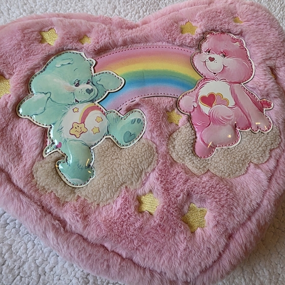 Dolls kill x Carebears lotsa heart hoodie pink backpack - Picture 4 of 8